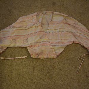 Cropped Bohemian Striped Blouse
